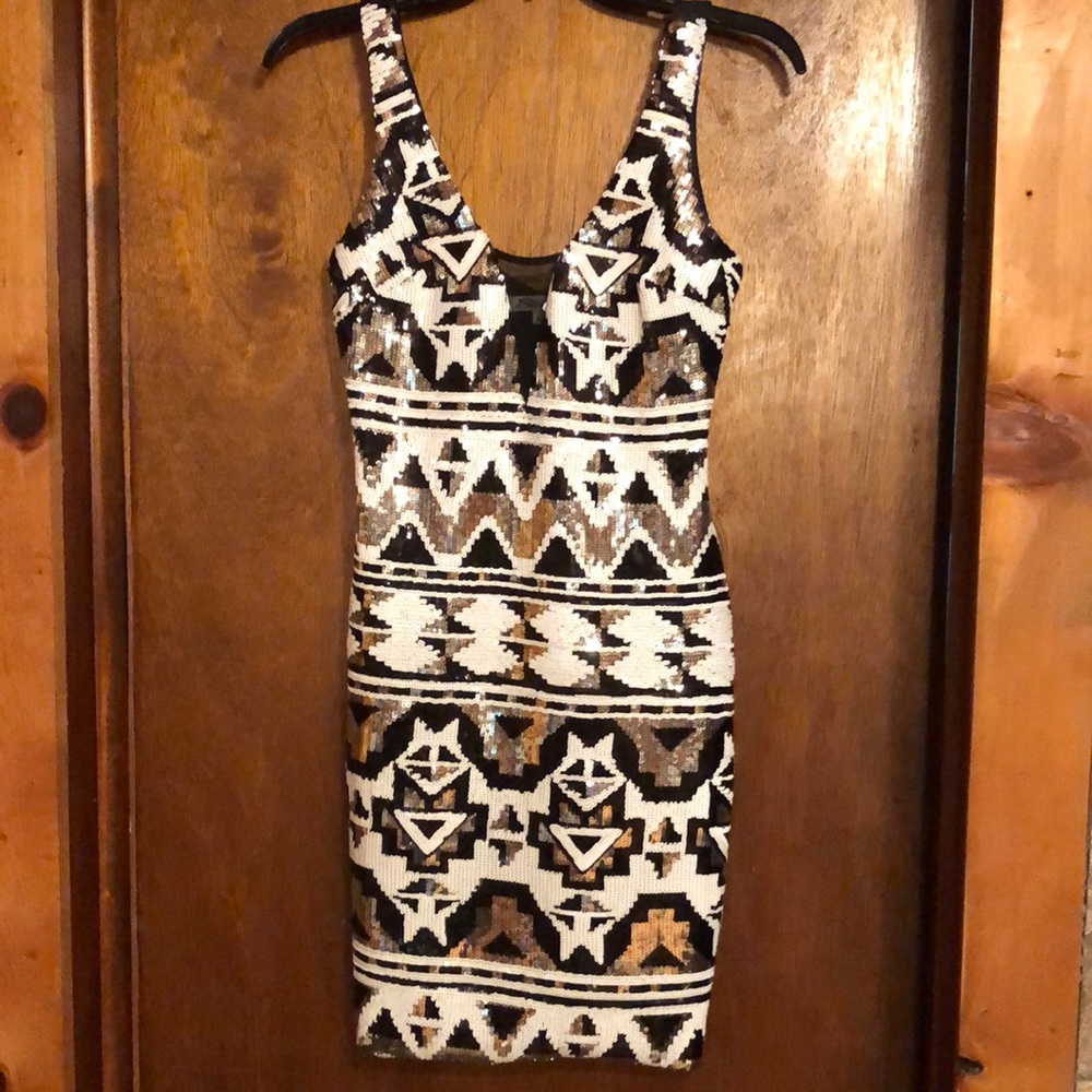 Stilettos size Medium sequin cocktail dress